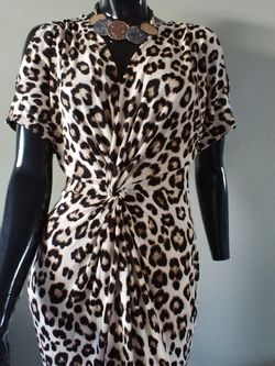 NEW Jennifer Lopez Leopard Print Dress - Size: S