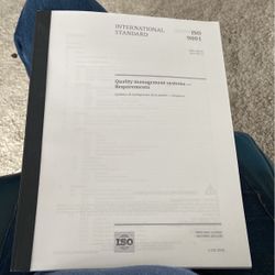 ISO 9001 Quality management Systems - Requirements