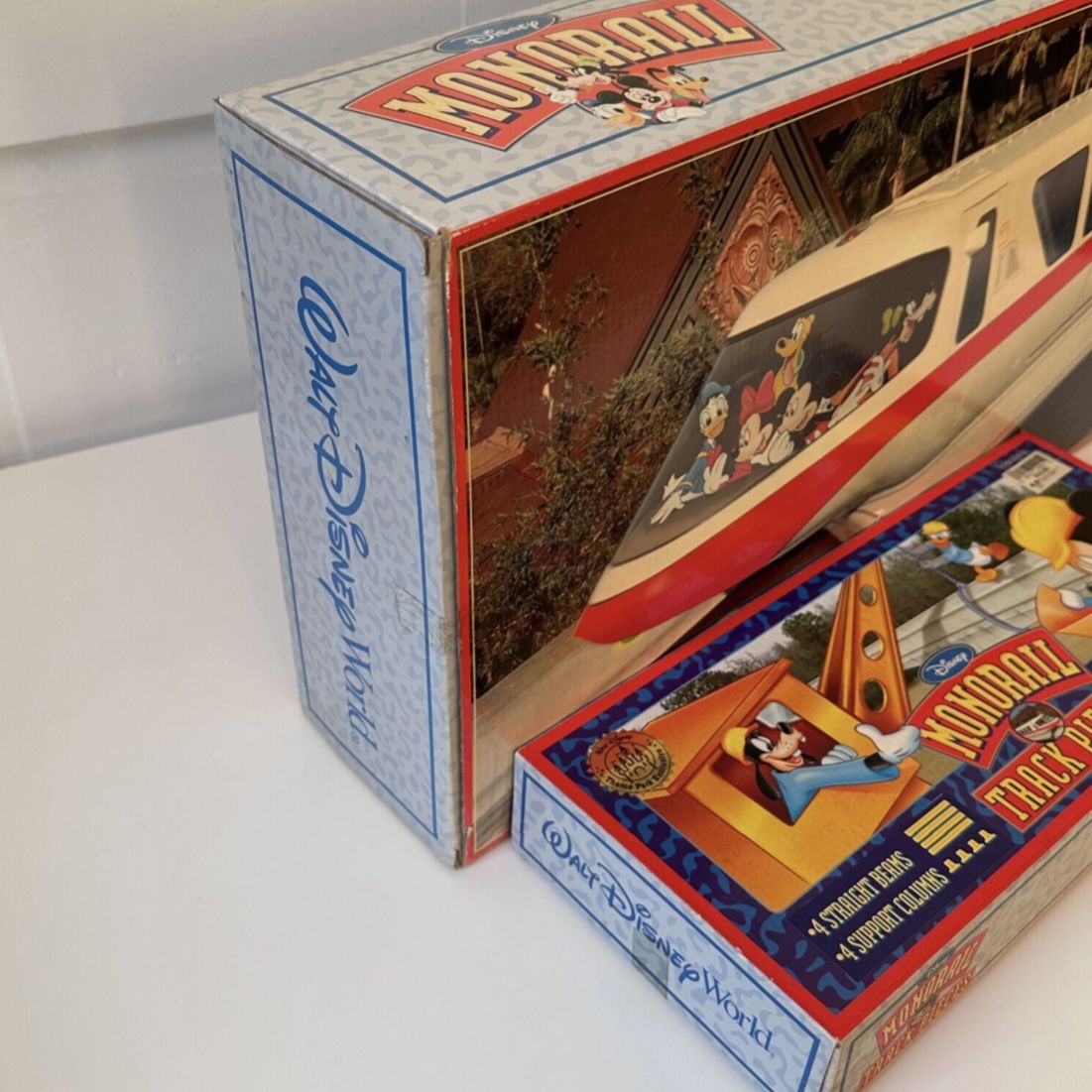Vintage! Walt Disney World Red Stripe Monorail Playset w/ Original
