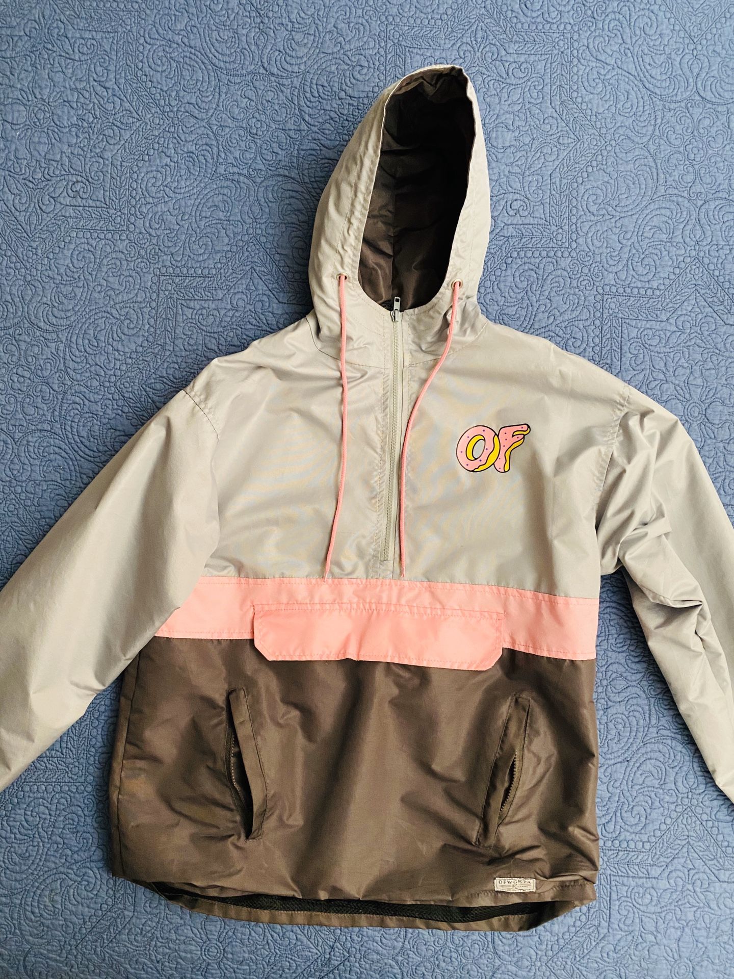 Odd Future OF Grey & Pink Anorak Jacket