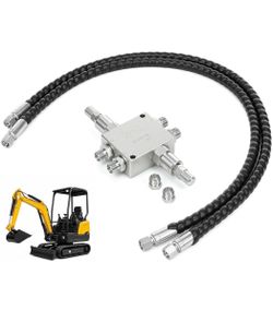 Hydraulic Cushion Valve Kit, Swing Motor Valve Fits for Mini Excavator 1/4" Hydraulic swing motor crossover relief valve, fits mini excavator, 1/4 inc