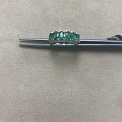 Silver Emerald Ring