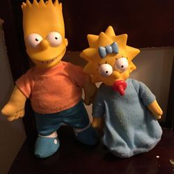 Maggie Simpson Figure Doll The Simpsons 1990 7" Burger King Toys