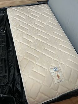 Twin size Sealy mattress and steel frame