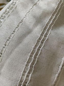 Very Light Cream And Silver Accent Curtains