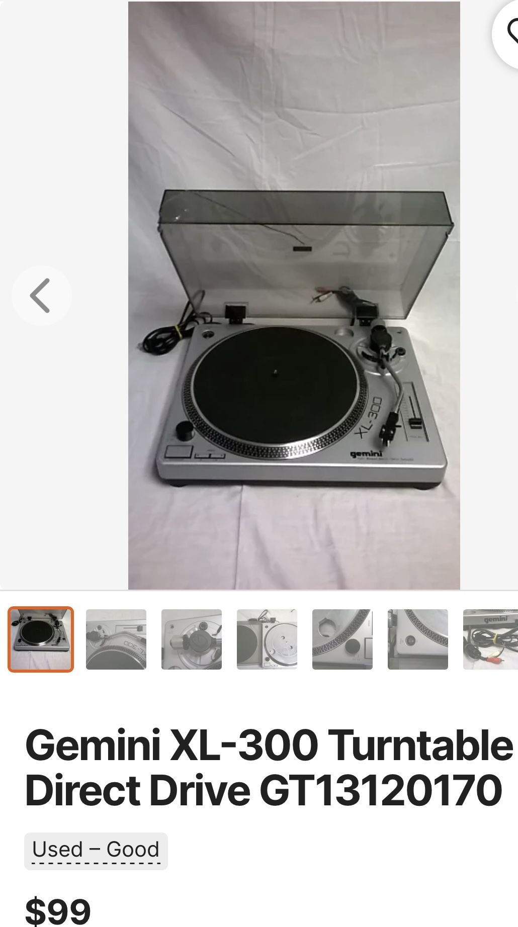 Gemini XL300 turntable