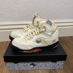 Air Jordan 5 Off White Sail (PS) Size 3Y 