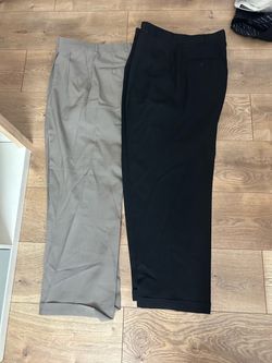Men's Dress Trousers Bundle – Gray and Black 36x29 36x31