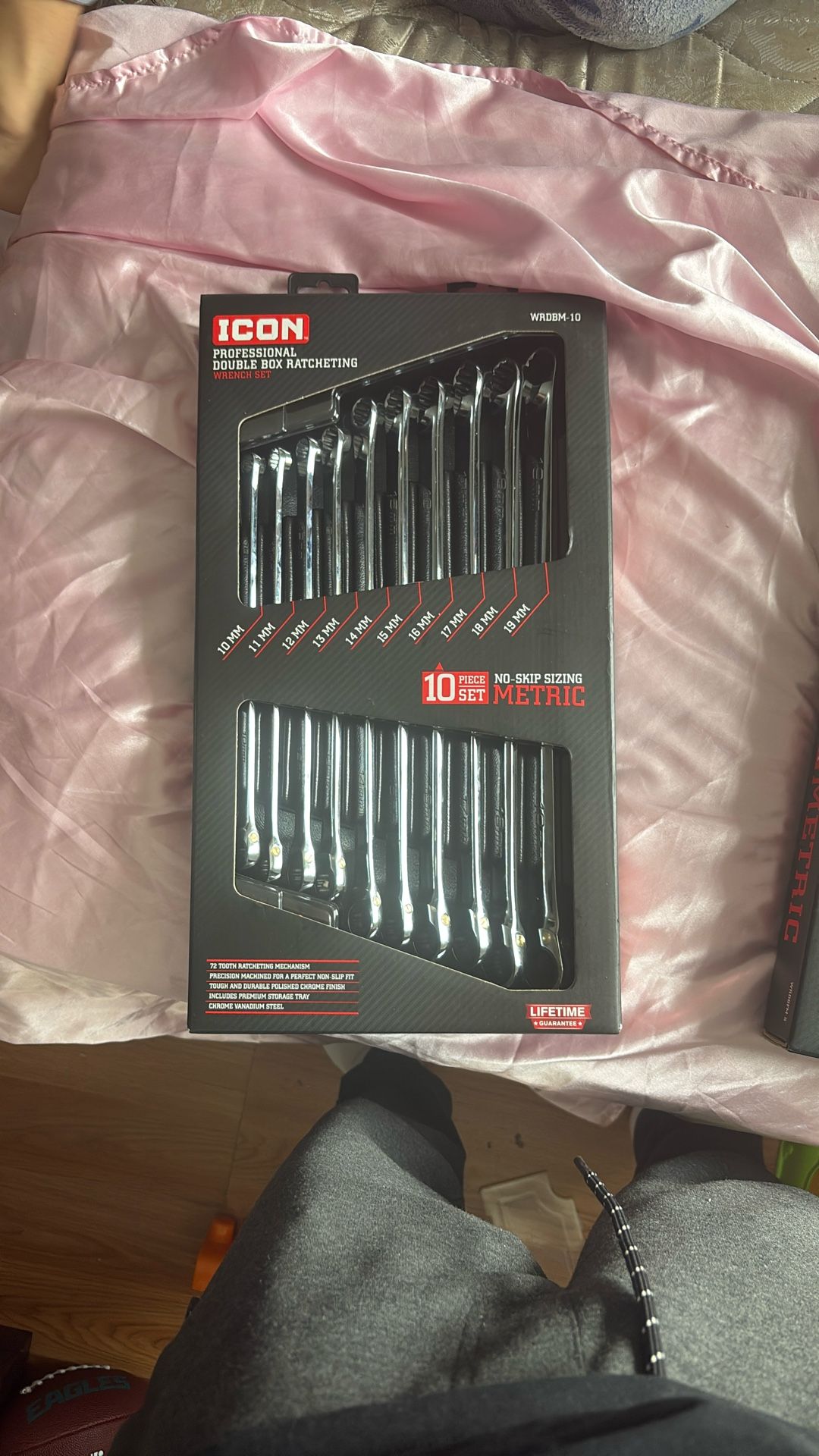 Icon Double Box Long Ratcheting ICON Extra-Long Professional Metric Double Box Ratcheting Wrench, 10 ...