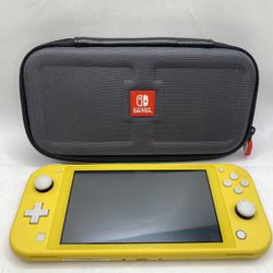 Yellow Nintendo Switch Lite Handheld Console HDH-001 W Case