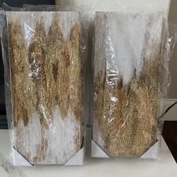 Canvas Gold Glitter Art (2)