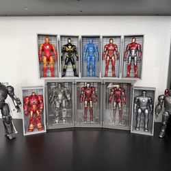 Marvel legends ZD toys iron man hall of armor action figures lot