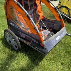  Instep Quick-N-EZ Double Tow Behind Bike Trailer 