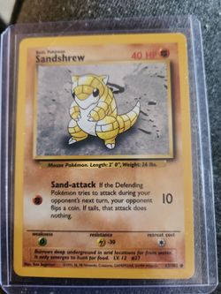 Sandshrew 62/102 Common Base Set Pokemon