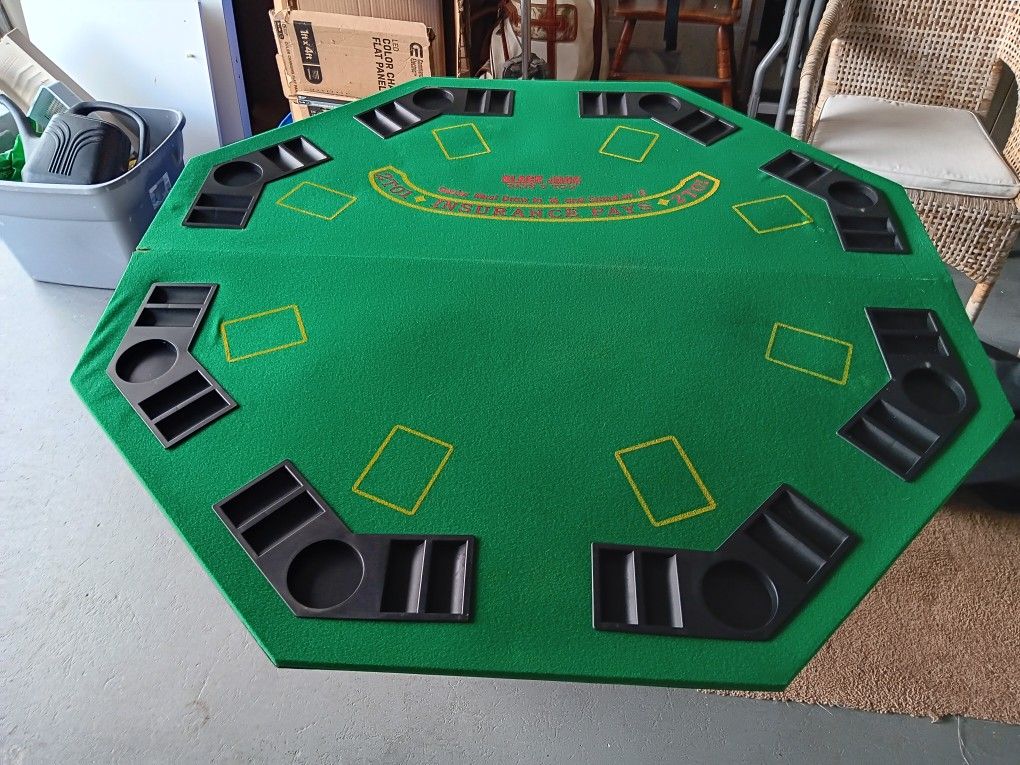 Deluxe Poker And Blackjack Table Top Cover With Portable Case