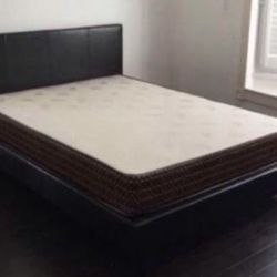 Queen Size Bed Frame With Mattress 