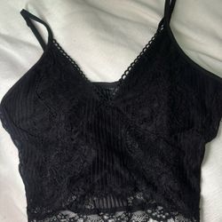 Black crop top size small