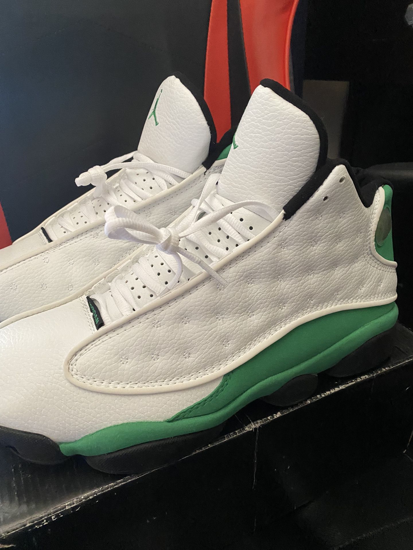 jordans 13 lucky green size 13