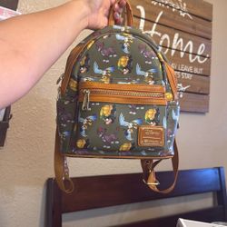 LoungeFly backpack with Disney characters