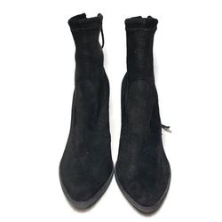 Dolce Vita Casee Black Stacked Heel Ankle Tasseled Sock Bootie Women’s Size 6.5