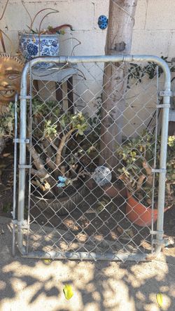 Chain link door fence