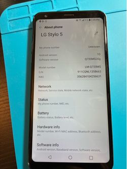 Lg Stylo 5 fully unlocked 32 gb + 32 gb sd card