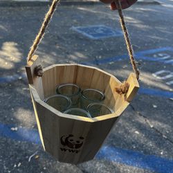 Coca Cola shot glasses vintage with ice bucket