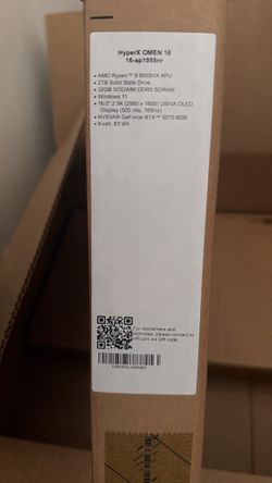HP Omen 16 16-ap1955nr - Ryzen 9 9955HX, RTX 5070 8GB, 32GB DDR5, 2TB SSD, Pantalla OLED 2.5K