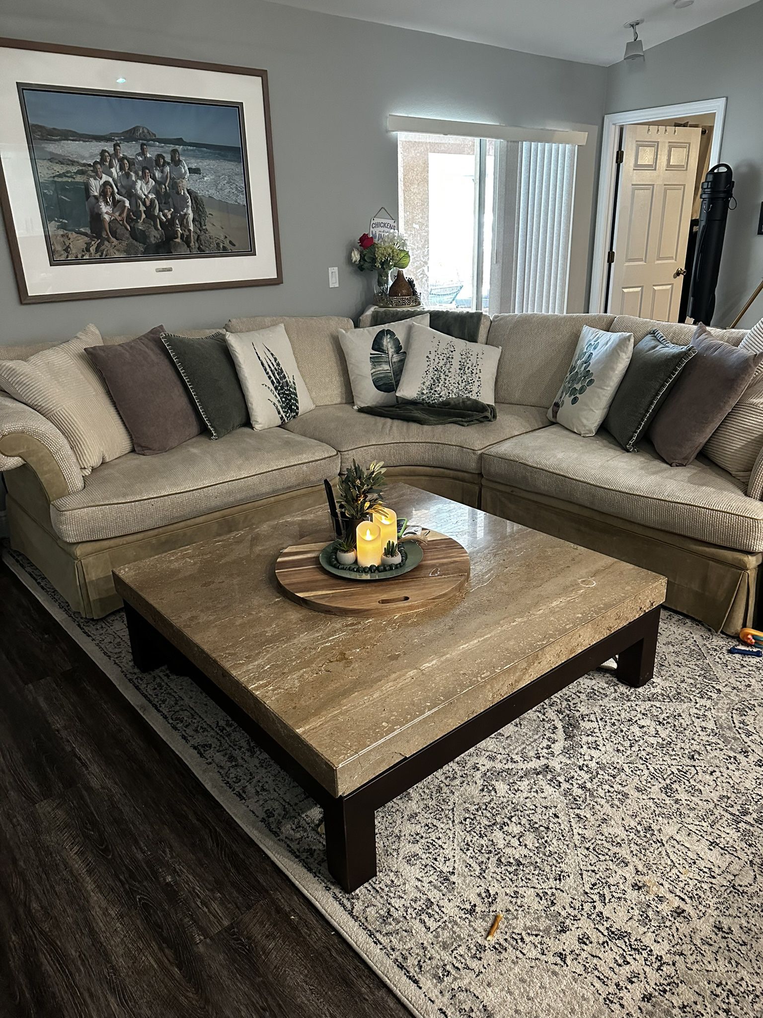 Sectional Sofa And Large Coffee Table