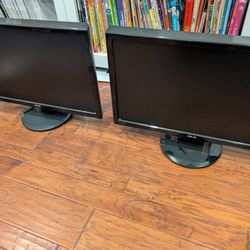 2 Matching 24 Inch Asus Monitors