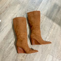 NEW EGO brown women’s Suede Wedge Boots Size 7