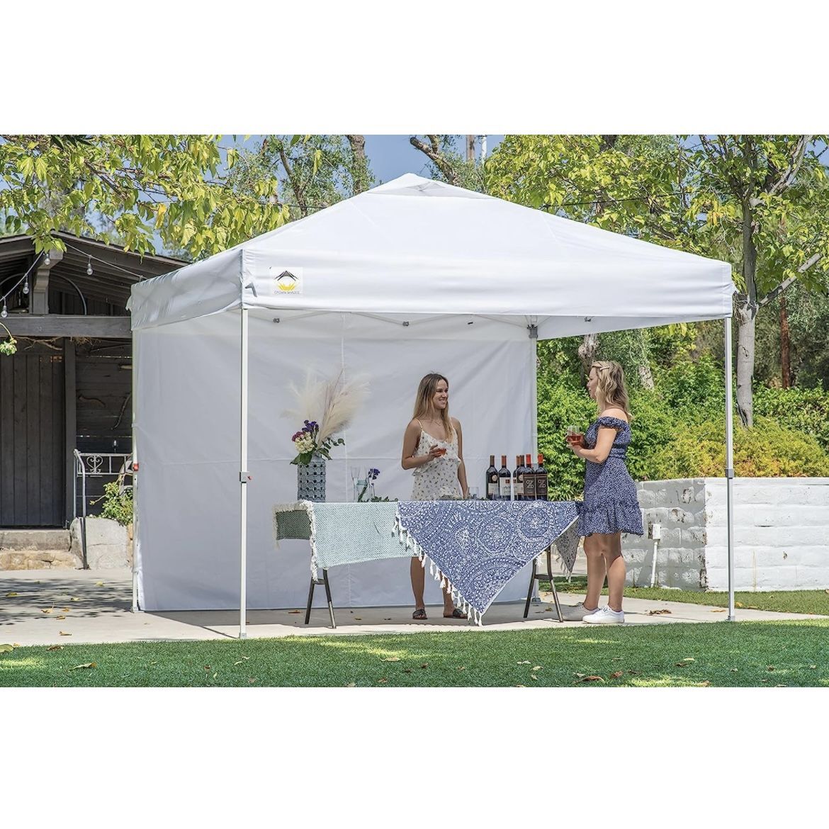 CROWN SHADES 10x10 Pop up Canopy Tent Instant Commercial Canopy Blue And White Color Available, $100 Each