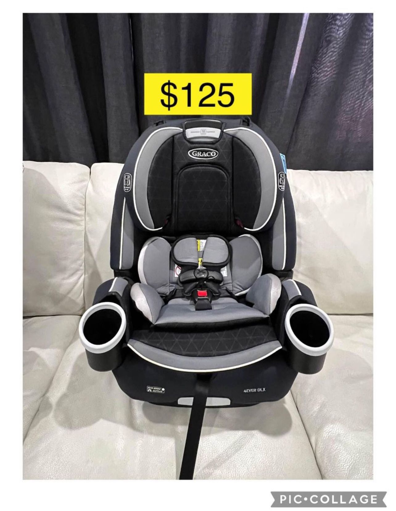 Graco 4EVER  convertible car seat, all ages, double facing, recliner / Silla carro desde bebe hasta niño grande, reclinable