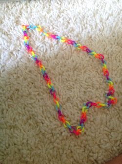 Rainbow loom clips/ necklace