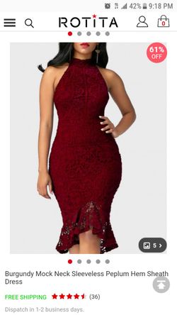 Burgundy dress