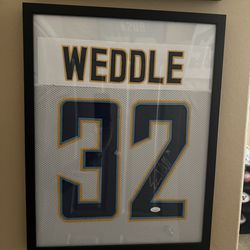 Eric Weddle San Diego Chargers Signed Custom Framed Jersey