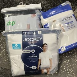 Men’s White Crew Neck T-Shirt Lot – Multiple Packs – Size XL / XXL – New