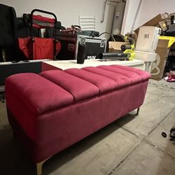 Pink Storage Bench 
