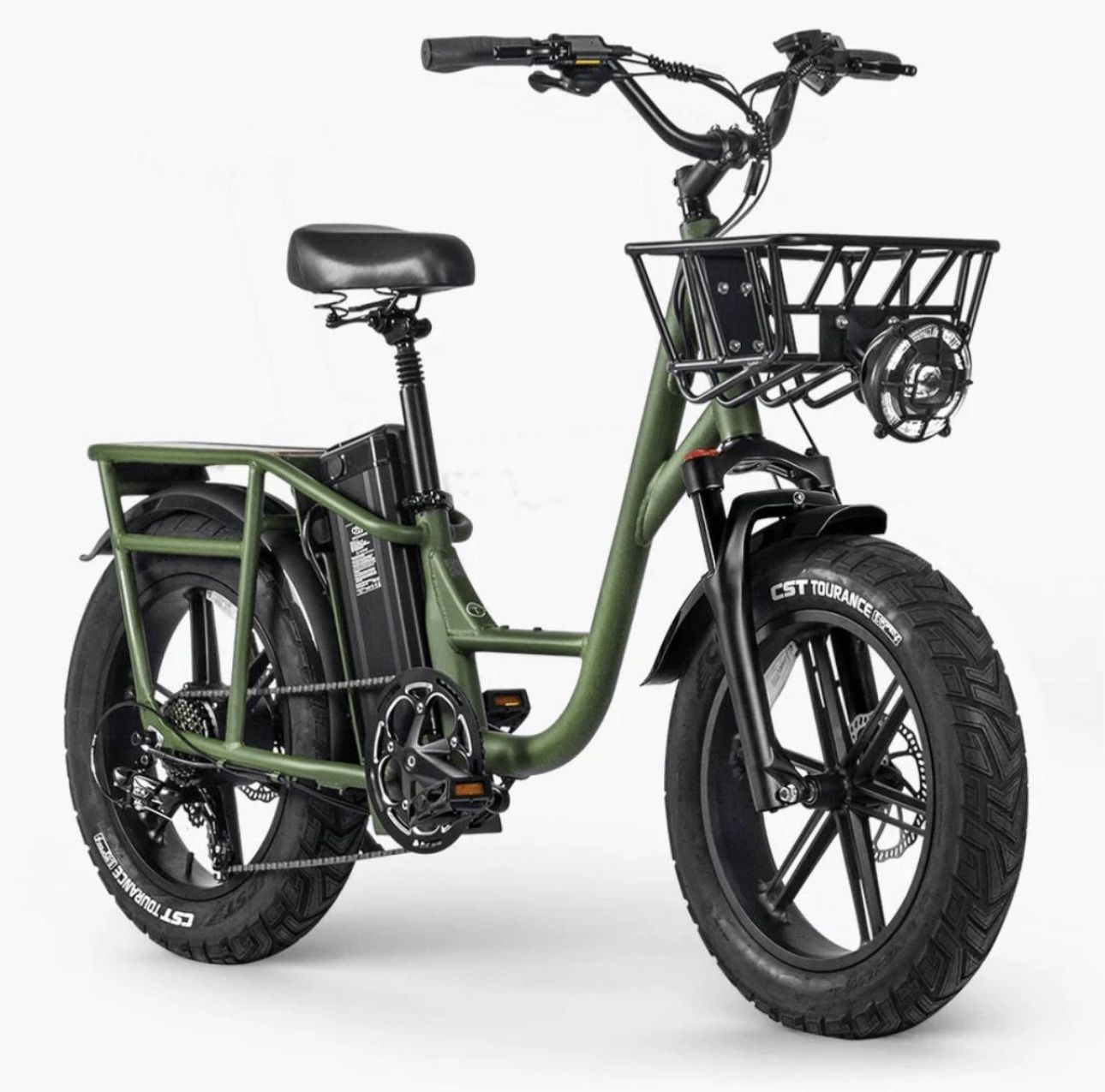 Cargo EBike with Basket and Bench - Fat Tire