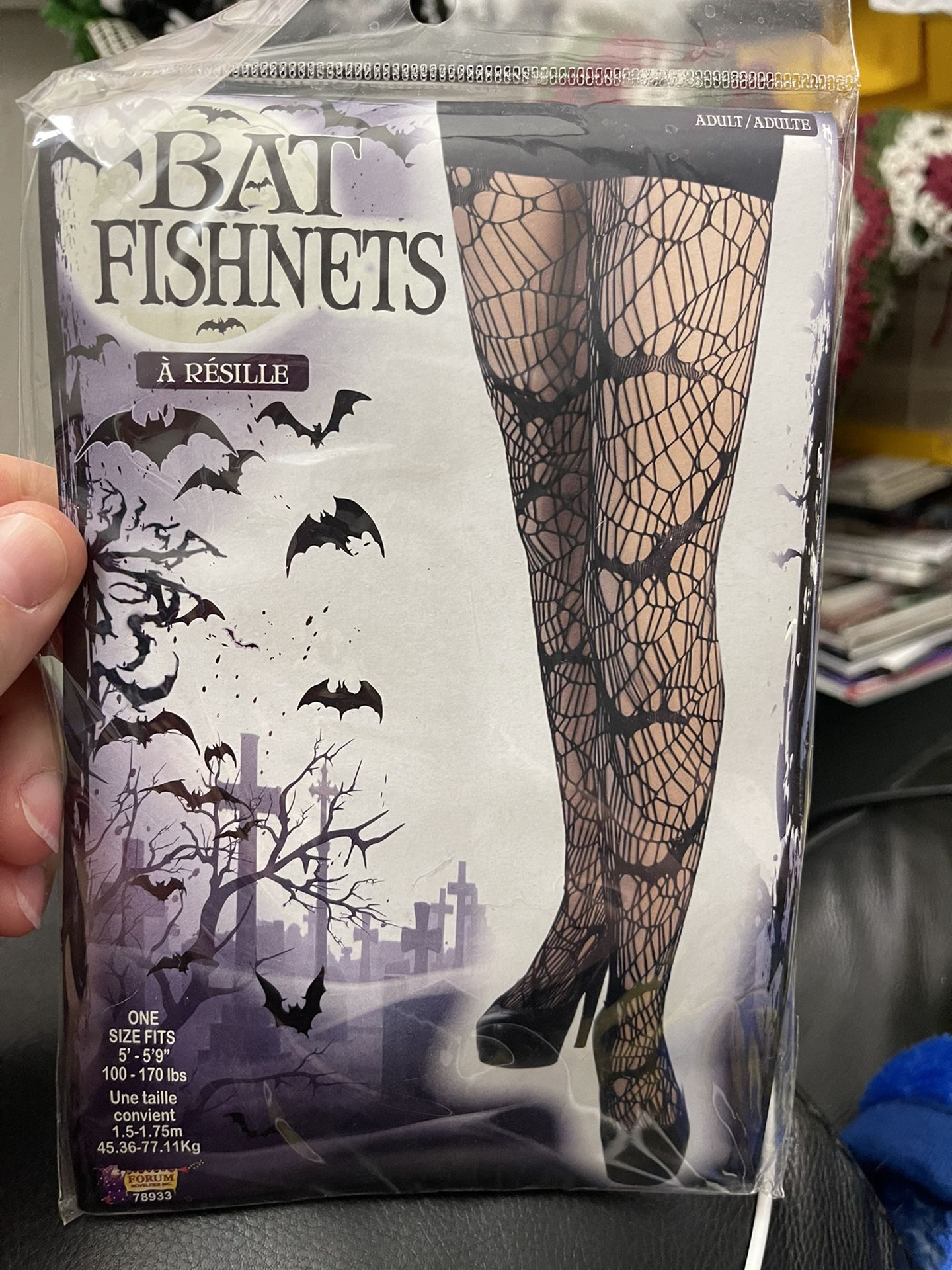 New Bat Fishnets Womens Adult Stockings Costume Accessory!