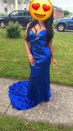 Blue Sparkle Prom Dress