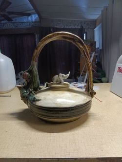 Large Oriental decorative, ceramic  teapot