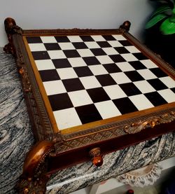 Hand-Crafted Chess Board Set with Storage Drawers made by Oriental Accent