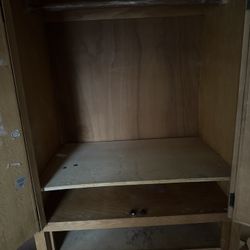 Solid Wood Storage Cabinet / Wardrobe – $60 (OBO)