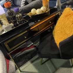 Black Console Table Glass Clearance 