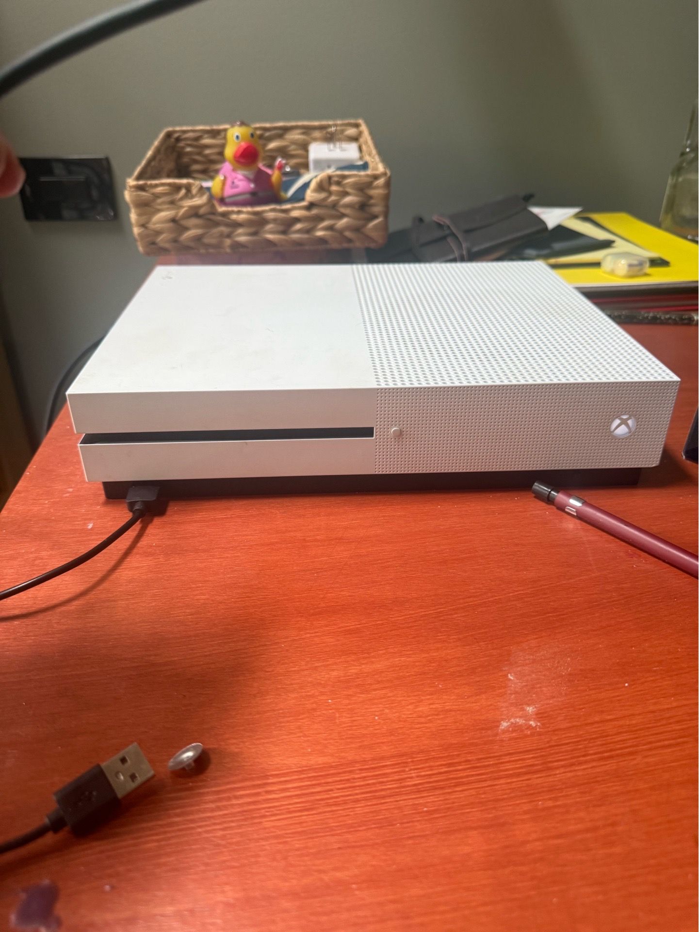 White Xbox one s with controller
