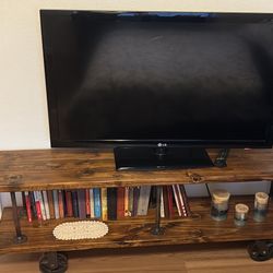 Industrial Wood TV Console / Media Stand (Handmade)