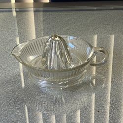 Vintage glass, lemon juicer