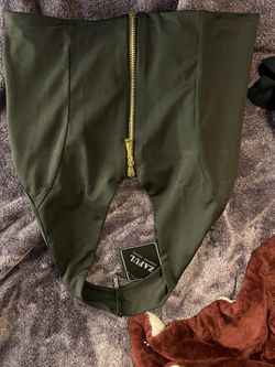 Black Zip-up halter top