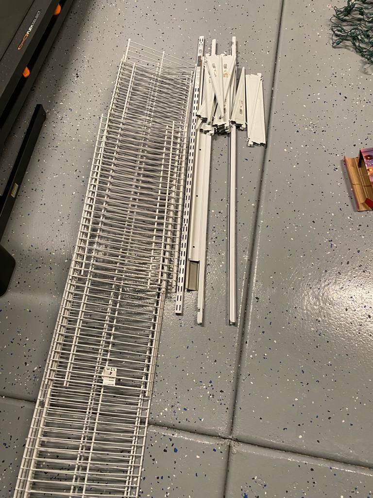 Closet Maid- Shelf track, Hang track, Brackets and wires